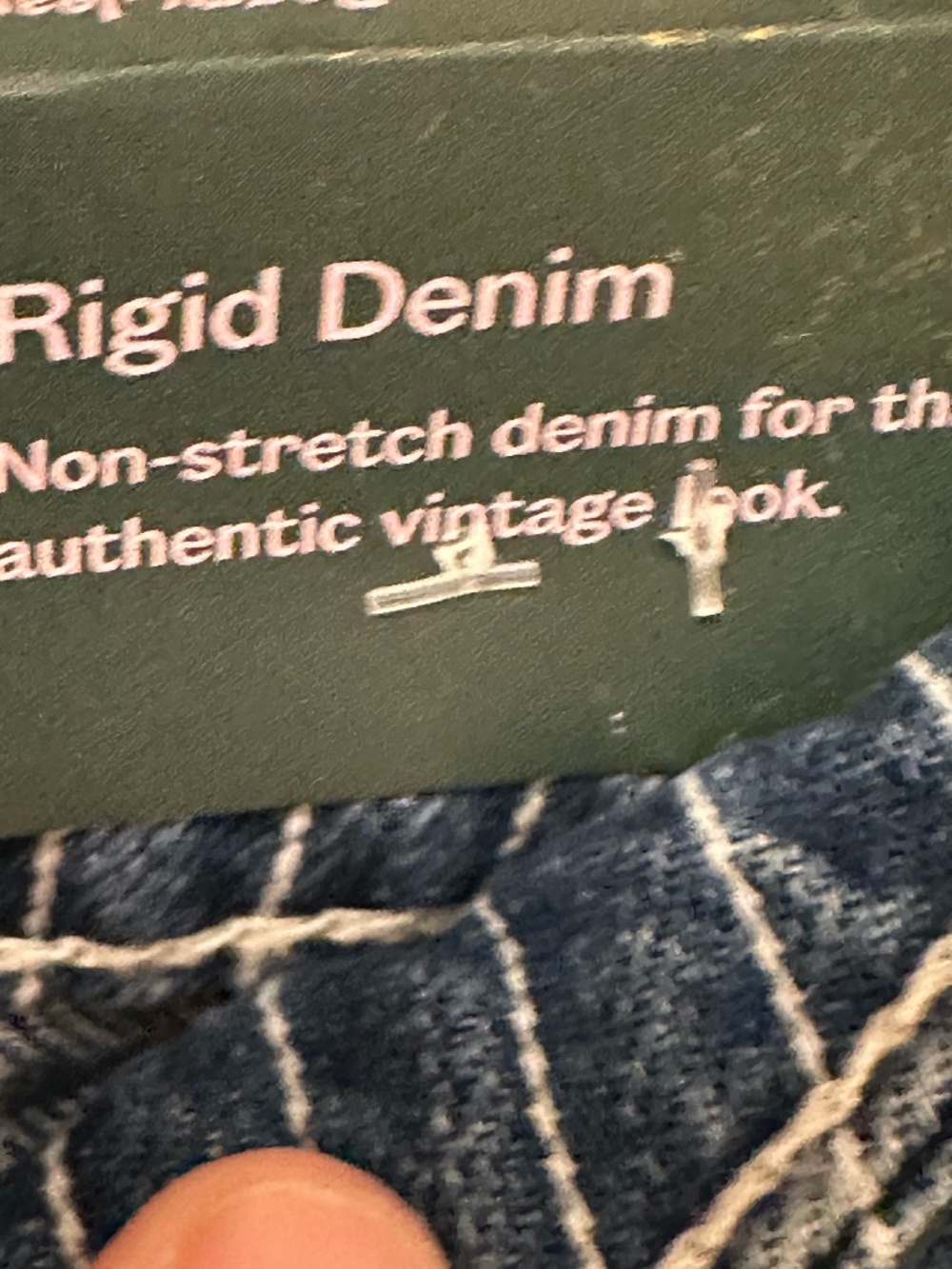 NWT Wild Fable Rigid Denim Low Rise Baggy Jeans Pinstripe Carpenter Size 4 - Picture 5 of 9